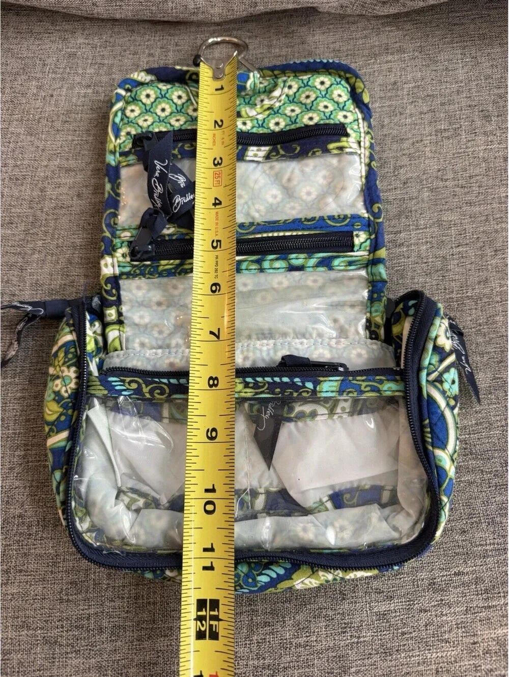 Vera Bradley Mini Hanging Travel Makeup Organizer In Rhythm And Blues